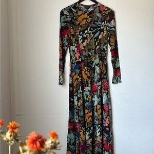 Ted Baker Multicolor Floral Long Sleeve Dress